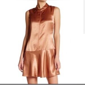 Rag & Bone Shimmering Copper Mini Dress
